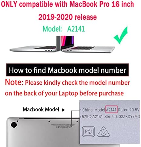 Lanbailan Компатибилен за MacBook Pro 16 Inch Case со лента за допир на допир ID Retina Display 2021 2020 2019 Објавување A2141, Пластична печатена