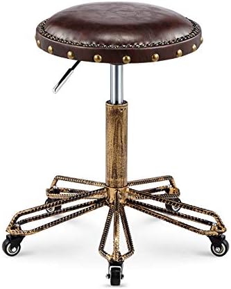 Висина што може да се прилагоди на тркалото на тркалото ， столче со сад со кафеава пун-синтетичка кожа седиште ， прилагодлива висина 48-58 см ， Поддржана тежина 160 кг
