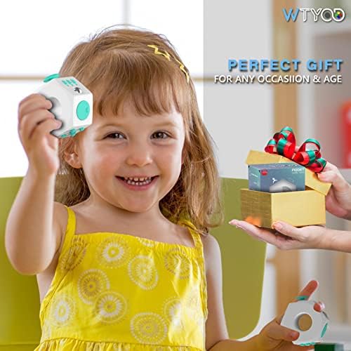 WTYCD FIDGET RING CUBE TOY, 6-странични функции на фиџет, шестоаголник цврсто пластично сензорно олеснување на стресот, фидгетска играчка за деца, подарок идеален за девојчиња