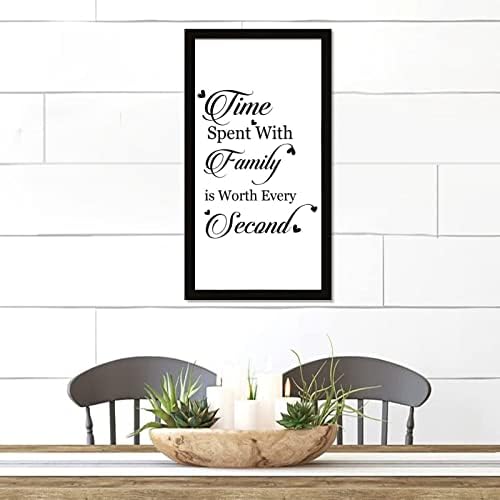 Библиски цитати врамени дрвени wallидни уметности знак за живот Позитивно време на понуда поминато со семејство вреди секоја втора црна