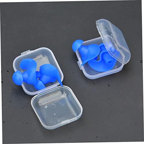 Toddmomy 15 пара силиконски ушни приклучоци ушни приклучоци за пливање ушите за ушите на ушите, главните играчки за деца сини сини