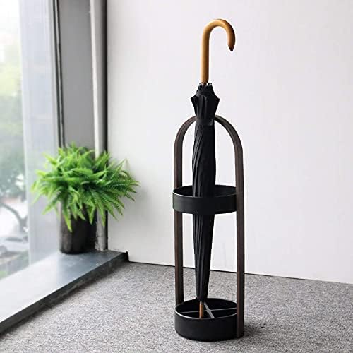 Штанд за цилиндричен чадор на NMDCDH, керамика + железна уметност + штанд со чадор од цврсто дрво, што се користи за капење на домашни