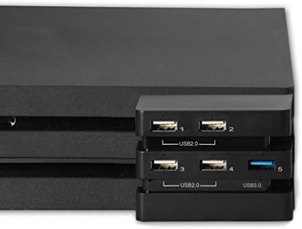 Deliu Hub Extender USB 3.0 2.0 со голема брзина од 2 до 5 центри за PS4 PRO Gaming Console црна