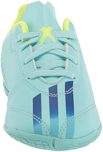 Adidas x Speedportal.4 Внатрешен фудбалски чевли, чиста аква/сила сина/соларна жолта боја, 12,5 американски унисекс мало дете