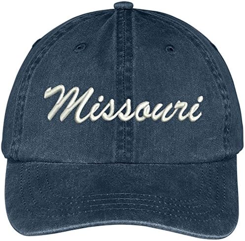 Трендовски продавница за облека Мисури држава извезена памучна капа за прилагодување на низок профил