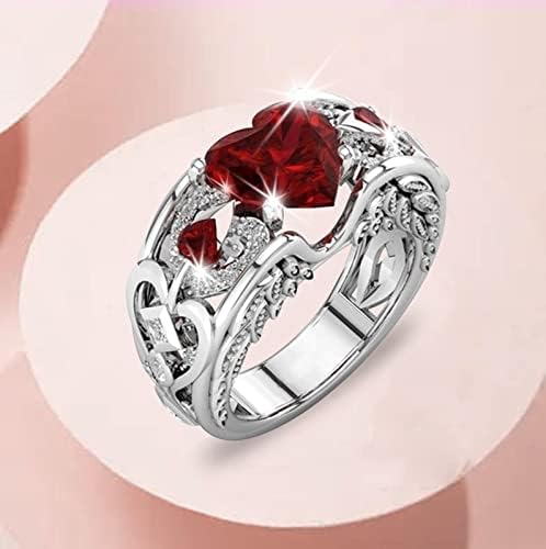 Сино скапоцен камен прстен Елегантен 925 сребрен сафир прстен жени девојки венчални прстени за венчавки, моден накит