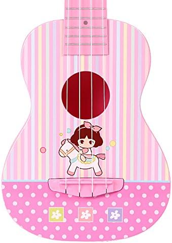 Baoli светло розова боја пластична прекрасна мелодија укулеле играчка со точна интонација одлична низа отворање на копчињата