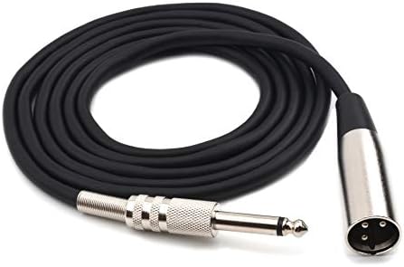 Devinal Unalbaranced XLR машки до 1/4 инчен TS Mono Mono Meal Audio Connector, 6,35 mm до XLR кабел за засилувачи, инструменти итн. [6 стапки]