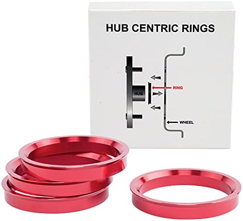Централни прстени со црвена легура на црвениот легура 63,4 до 72,6 - Работнички тркала Hubcentric прстени за центар за возила од 63,4