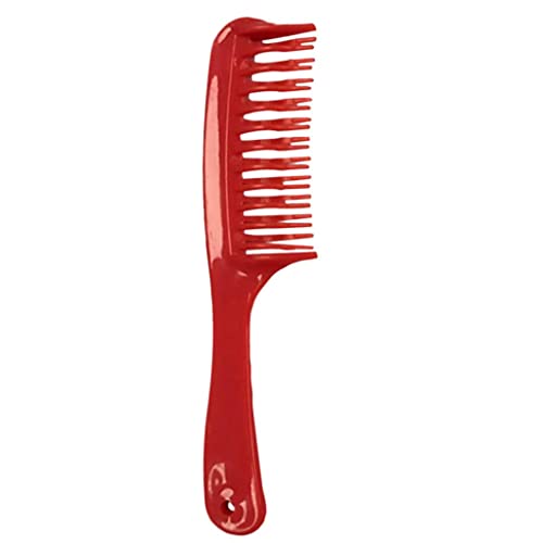 Segolike Double Row Curved Detangling Combs, Shampoo за туширање, чешел за коса, des curls со помалку удари за оштетување, црвена боја