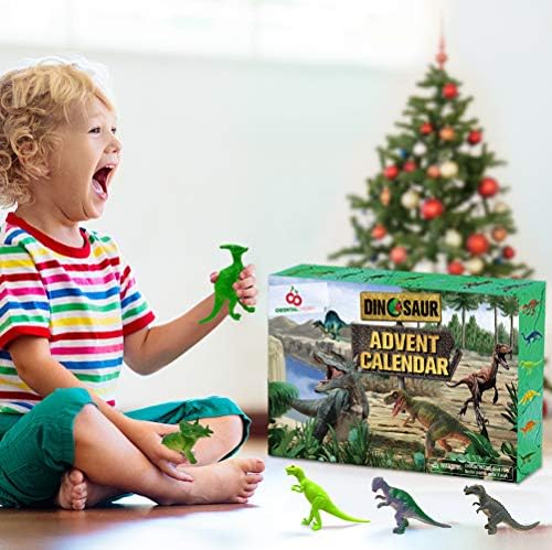 Календар за доаѓање 2023 - Комплет За Играчки Од Диносаурус w Мат За Играње-Одбројување До Божиќ За Деца Момчиња Девојчиња Мали