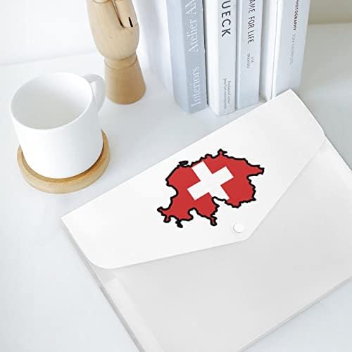 Карта На Швајцарија Знаме Пластична Папка Со Датотеки со 6 Џебови Организатор Хармоника Носителот Документ За Домашна Канцеларија