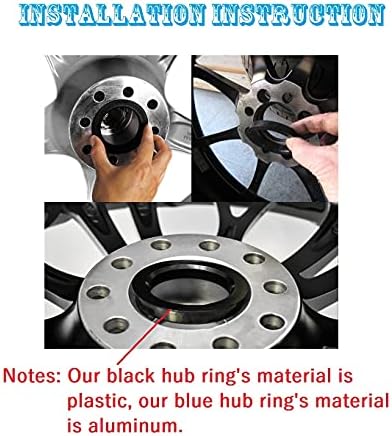 Преминентенмотори Пластичен центар за прстен за тркала/раб/адаптер за тркала/адаптер за тркала 73,1мм до 66.06mm/тркало Hubcentric Ring OD = 73.1 ID = 66.06/пакет од 4 парчиња