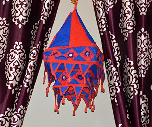 Индиски убави традиционални висечки ламби и нијанси Везници и огледало делови за домашно украсување уметност 2 слој ламба