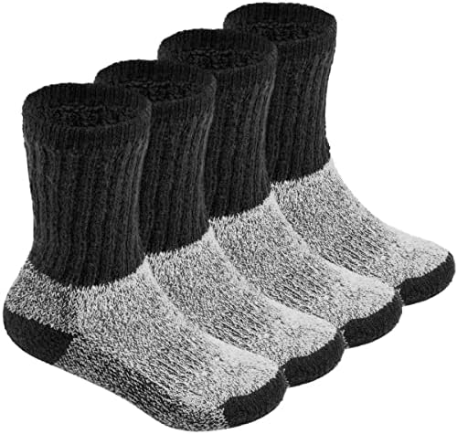 Детски термички чорапи за момчиња девојчиња топли зимски чорапи за подигање 2 пакувани изолирани чорапи