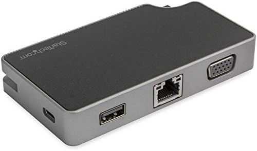 Startech.com USB C MultiPort адаптер до 4K HDMI или 1080P VGA-USB Type C Travel Dock со 95W PD Pass-Thragh, USB-A, Gigabit Ethernet-USB-C Адаптер