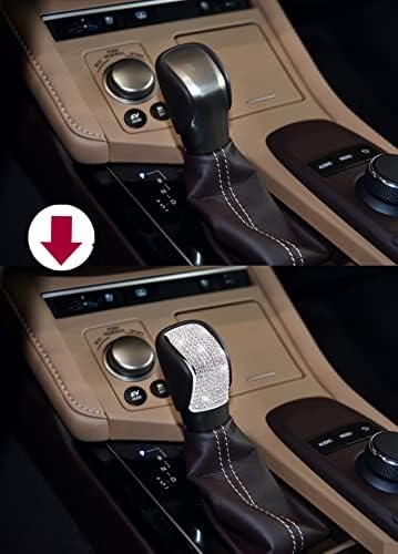 Neuzik Gear Shift Bling Crystal Shine Apcory Enterior Cover компатибилен со Lexus ES NX RX е RC GS