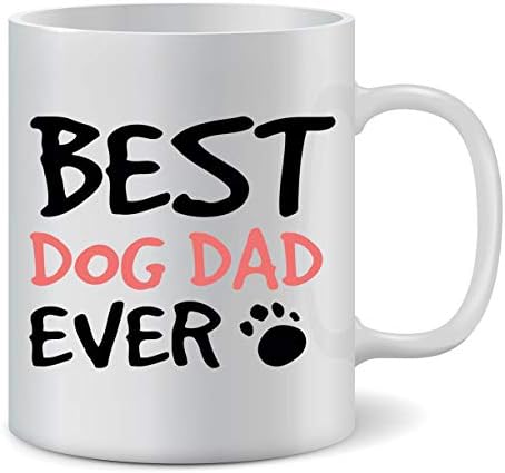 Најдобро куче татко некогаш кригла | Премиум керамичко кафе кригла - тато чаши за кафе, совршен роденден и Божиќни подароци за татковците татковци