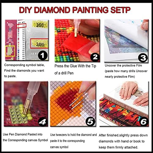 Големи комплети за сликарство со дијаманти за 5D DIY за возрасни деца целосна вежба дијамантска уметност rhinestone dots уметност дијамантски