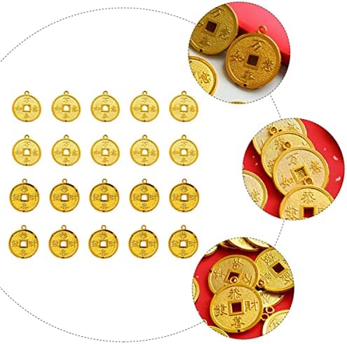 Bestoyard 48 компјутери кинески добро злато богатство монети злато среќа монета пластични златни монети среќа монети пират