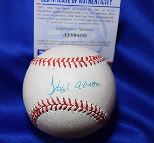 Hank Aaron PSA DNA COA Autograph Национална лига на потпишан бејзбол - автограмирани бејзбол
