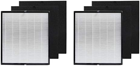 Замена со 2-пакети со висока ефикасност HEPA филтер сет компатибилен со Germguardian AC5900WCA прочистувач на воздухот, дел броеви