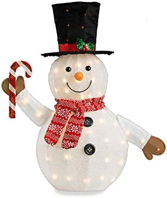 Зимско чудо лента 31 снежен човек w/бонбони трска од празник сезонски Божиќ затворен/декор за осветлување на отворено