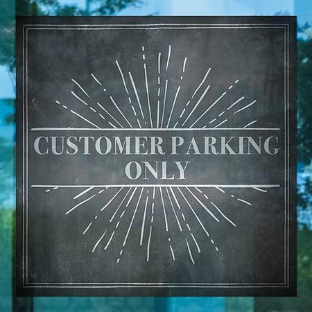 CGSignLab | Само Паркинг За Клиенти-Пукна Креда Прицврстување На Прозорецот | 12 x12