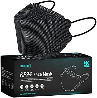 KF94 маска за лице 30 пакет, 4 маски за заштита од филтрирање со филтрирање за еднократна употреба, индивидуално завиткани, ефикасност