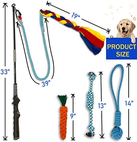 Флерт столб за кучиња, играчки за џвакање кучиња, издржливи играчки за јаже на кучиња, играчки за кученца за почетнички мали кучиња, флертувачки стапчиња за интерак