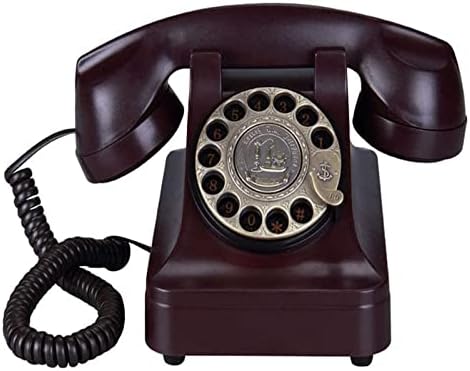 Полетни телефонски телефони за ротационо бирање Ретро фиксна биро телефон, кабел телефон за и декор, црни креативни ретро телефони