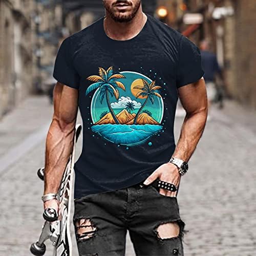 Xxbr мажи моден пролет лето лето -лесен краток кратки ракави o врат печатени маици врвни маички технолошки маички со долг ракав мажи