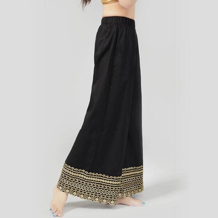 Индија Традиционално дно на памук за жени етнички стилови секојдневно елегантно дама панталони обични широки панталони H s