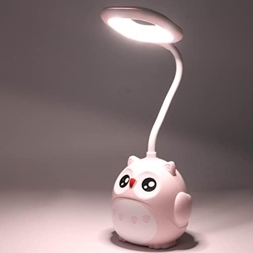 Држач за пенкало за ламби за табела Zerodis, зачудувачки заштеда на енергија USB ноќно светло за полнење на меки цртани филмови
