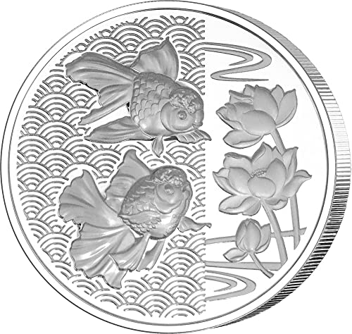 2023 Де Поволни Риби Пауеркоин Златна Рипка 1 Мл Сребрена Монета 2$ Фиџи 2023 1 Мл Доказ