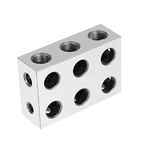 Kimllier 1pair 1 x 2 x 3 инчи блокови 11 дупки совпаѓаат со парови за зацврстување на челична прецизност за машина за мелење, нормалност