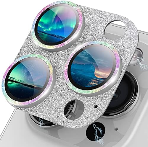 ACTGAN за iPhone 14 Pro/ iPhone 14 Pro Max Lens Camera Lens Protector 3D Bling Glitter Целосна покриеност на камерата за покривање на куќиште