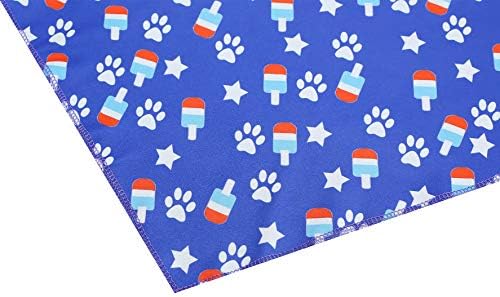 2 Пакет САД Американско знаме кучиња Бандана, патриотски 4 -ти јули триаголник Бибс шал за миленичиња