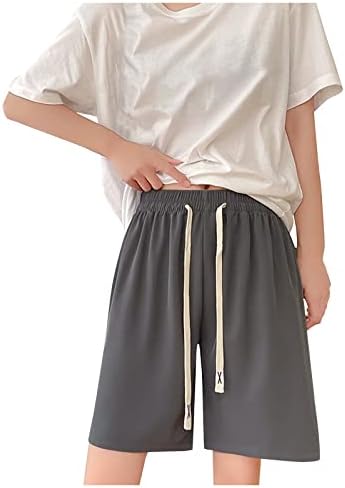 Zhensanguенски костумски шорцеви тенки високи половини со широки нозе со широки нозе, обични панталони со пет точки, тенок панталони