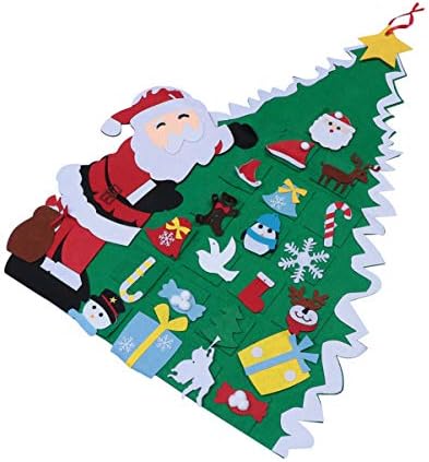 Божиќни Подароци Кои Се Чувствуваат Божиќно Дрво Со Украси Ѕид Виси Дедо Мраз Божиќна Елка За Деца Дете Доаѓање Календар Одбројување