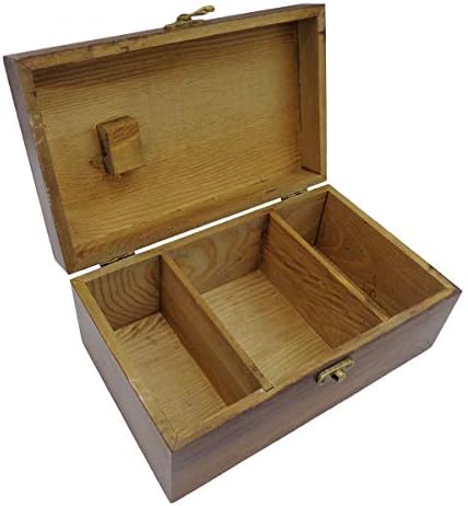 ИТУН дрвена корпа за шиење со додатоци за шиење додатоци за гроздобер организатор кутија