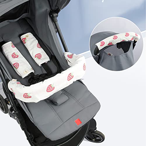 Капак На Рачката за количка,Лигавче Од Бебешка Памучна Бандана,Гризење, Отстранлив Капак За Заштита На Седиштата За бебешки автомобил,
