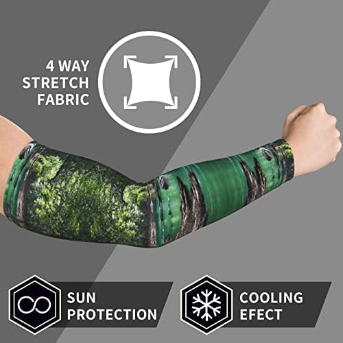 Прекрасен поглед на шумски проток, печатени ракави за ладење на рака за мажи, жени УВ Сонце за заштита на кожата ракави ракави