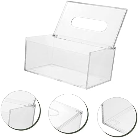 Cabilock 2pcs кутија акрилна хартија кутија за автомобили исечоци за држач за салфетка за салфетка биро диспензерот десктоп ткиво декор
