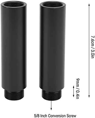 Кимис микро -штанд цевка, цевка за продолжување на држачот за микрофон 2 парчиња Поставете прилагодлива должина Издржлива делови за