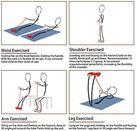 Gymue Gym Home Fitness Yoga вежба за вежбање, еластична опрема за седење, експандер на градите за вежбање на мускули