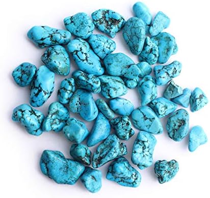 ERTIUJG HUSONG312 BLUE HOWLITE TUMBLED камен сина карпа полиран тиркизен скапоцен камен -камења минерален примерок DIY приврзок домашен