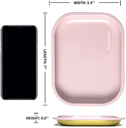 Симпатична Мала Мини Розова Фиока За Тркалање, Премиум Метална Фиока за Тркалање Со Пвц Мек Магнетски Капак, Совршено Складирање За