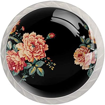 Елегантен и луксузен сет на роза од 4 копчиња за фиоки ја влече рачката на кабинетот за кујнски гардероба шкафови дома ДЕКЕРБАРД Хардвер влечење