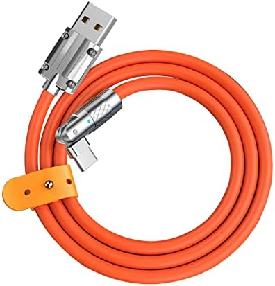 Чаби гејмер 180 ° Ротирачки кабел за брзо полнење, 180 ° Ротирачки кабел за брзо полнење, за тип-Ц, за iPhone, за микро-USB, за дома, канцеларија,